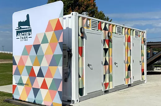 Jacobs Corn Maze Box Pop Restroom Container outside