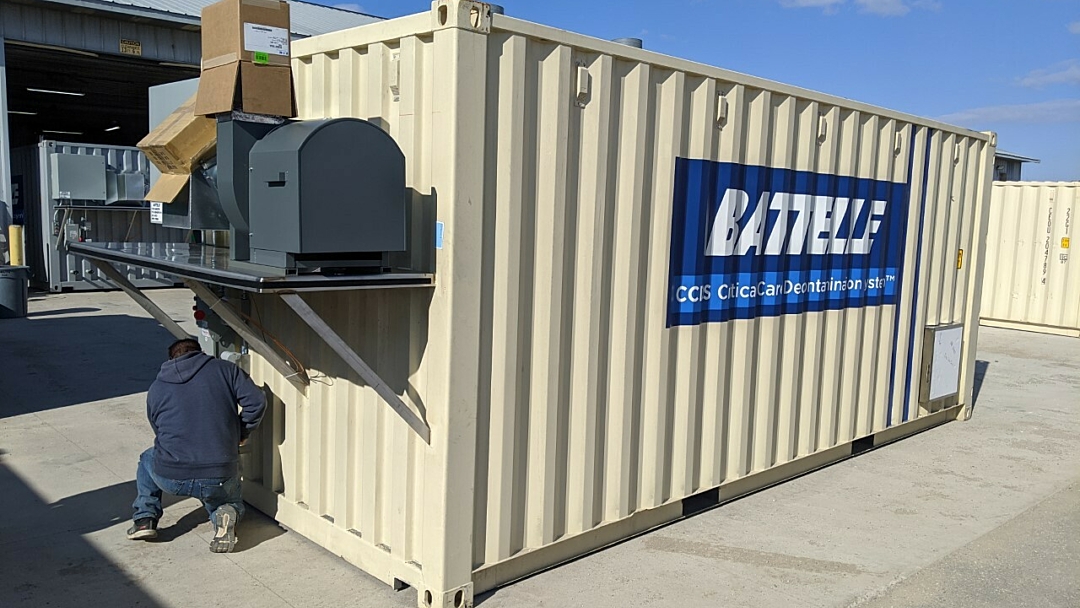 Battelle mask cleaning shipping container by BoxPop®