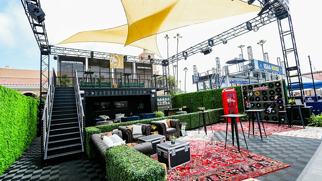 Seating area at the Octagon Kaaboo MGM Resorts BoxPop® activation