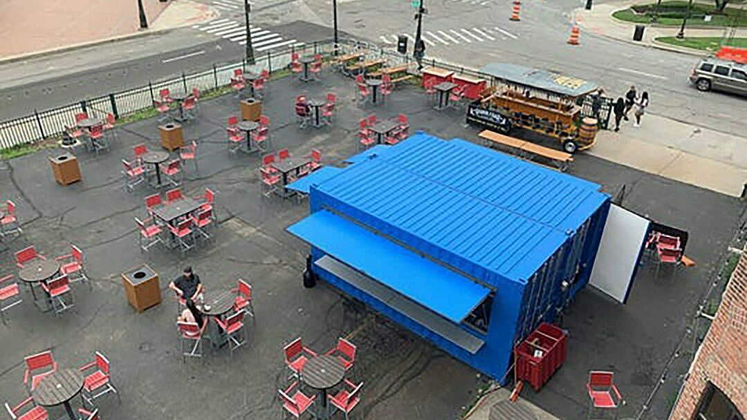 ariel of the Tin Roof Bar BoxPop®