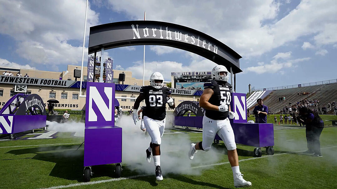 Northwestern Football Team Entrance