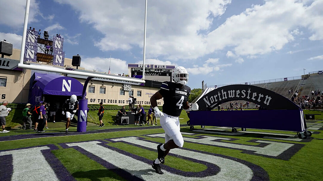 Northwestern Football Team Entrance