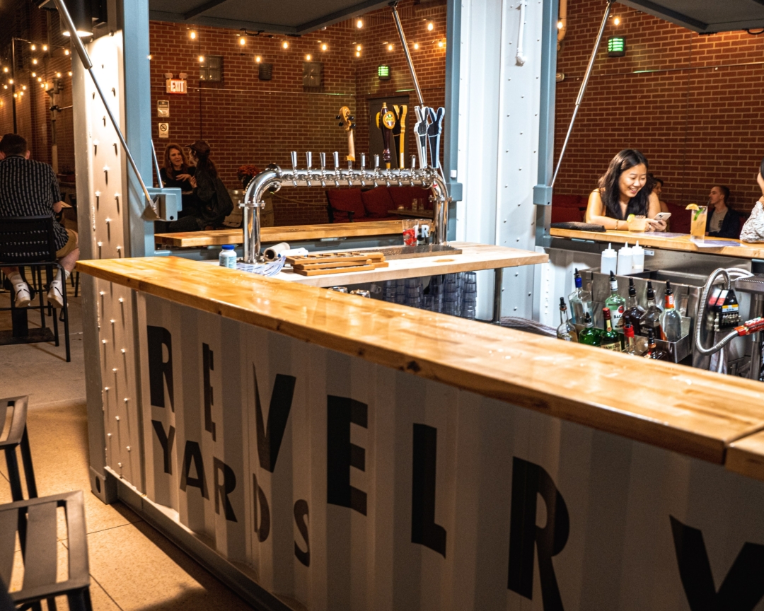 BoxPop® Custom Shipping Container Bar for Revelry Yards