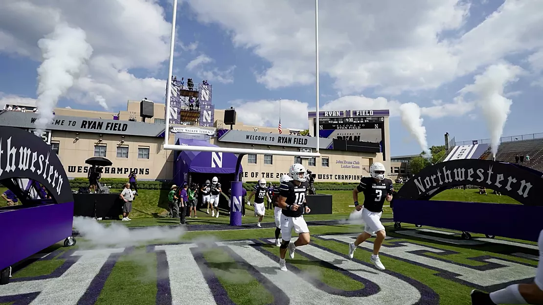 Northwestern Football Team Entrance