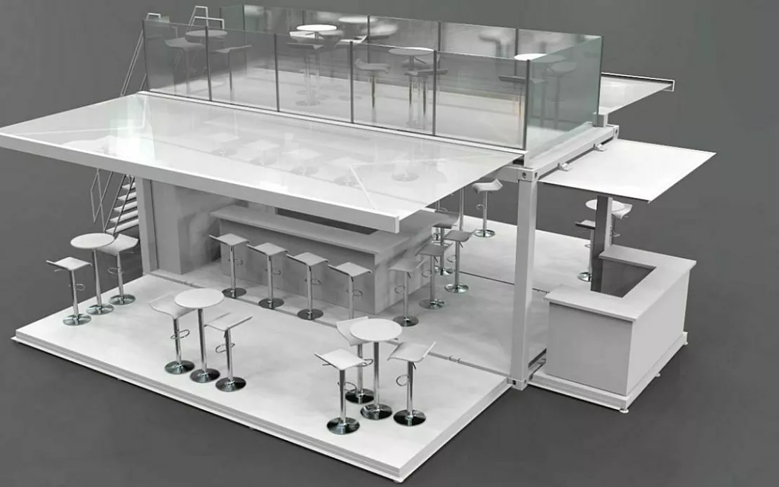 Rendering of a BoxPop® activation