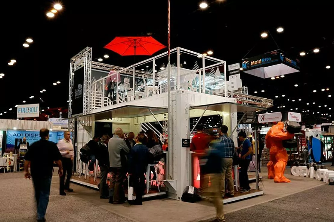 People at the Global Shop Tradeshow