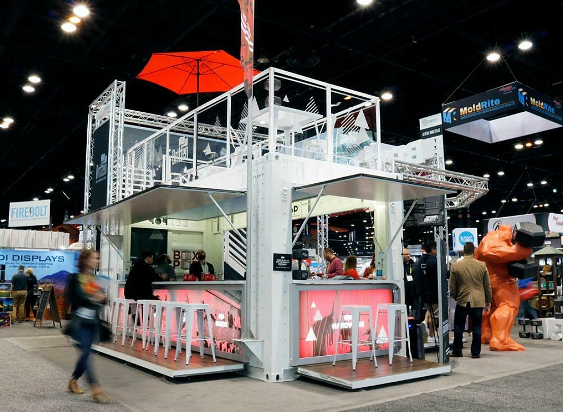 boxpop shipping container at expo