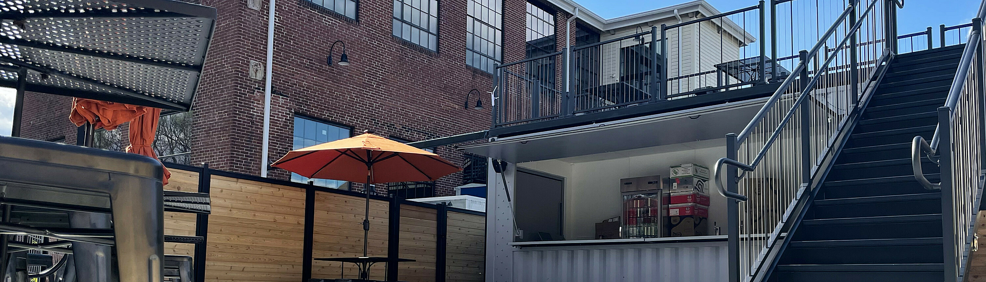 BoxPop Container Bar with Rooftop Deck | Custom Shipping Containers