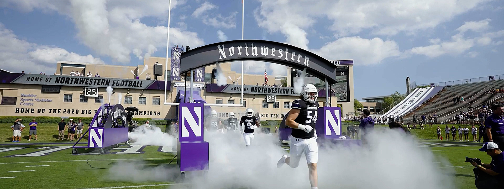 Northwestern Football Team Entrance