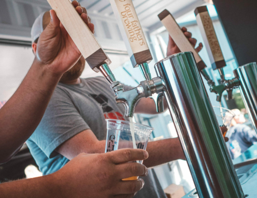 Taps Installed into a Shopping Container Brewery | Custom Shipping Containers