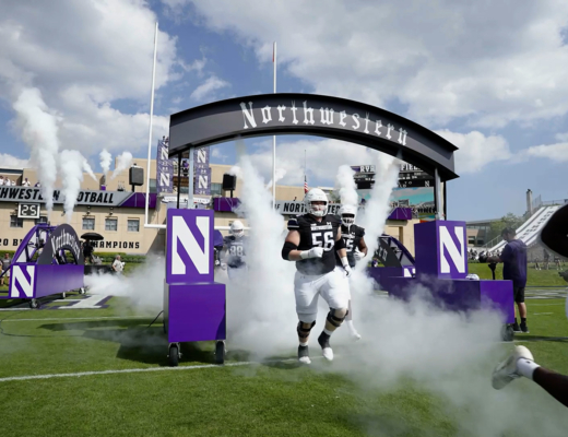 Northwestern Football Team Entrance