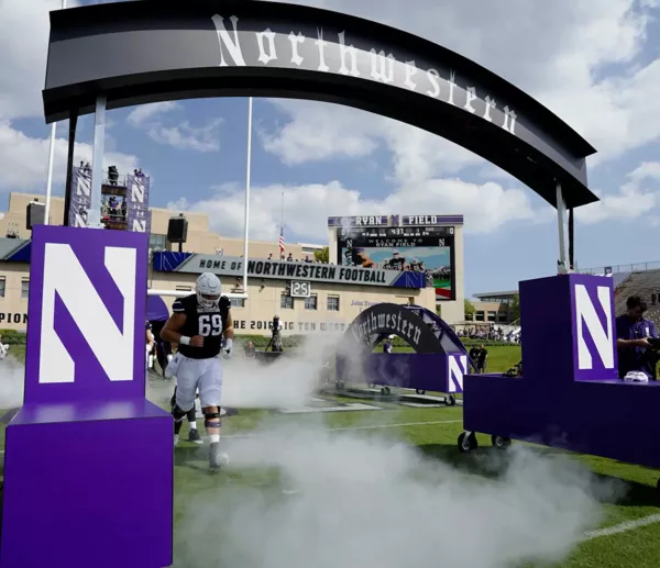 Northwestern Football Team Entrance